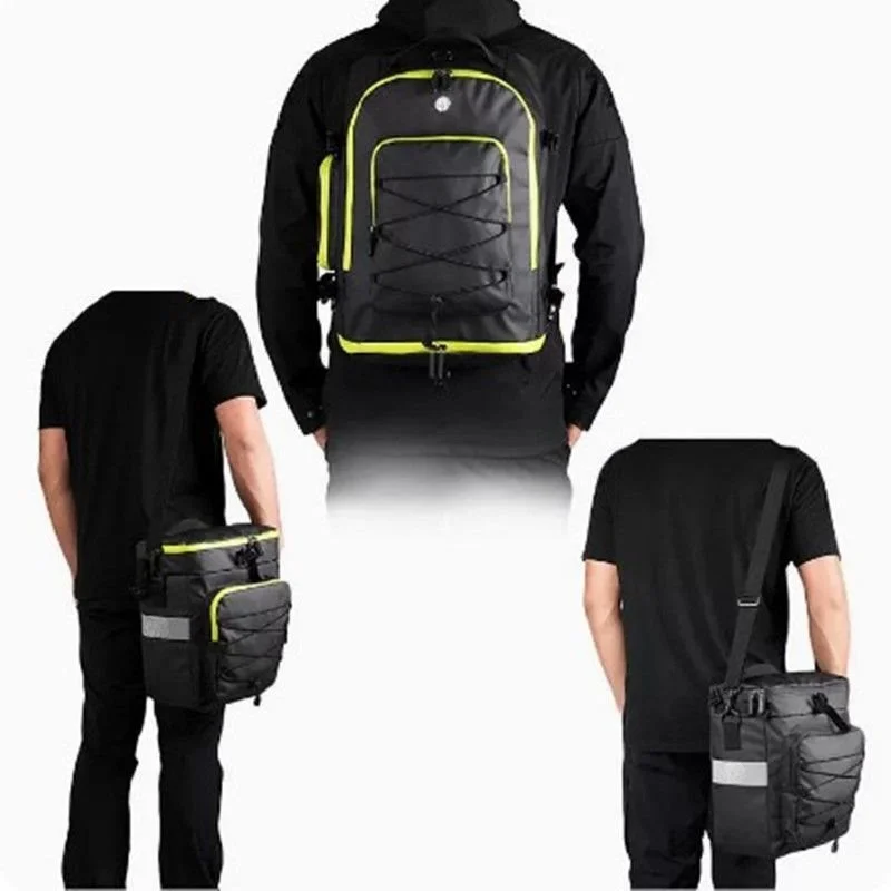 Bicycle backpack, large capacity travel bike, waterproof shelf bag, long-distance cycling three in one camel bag