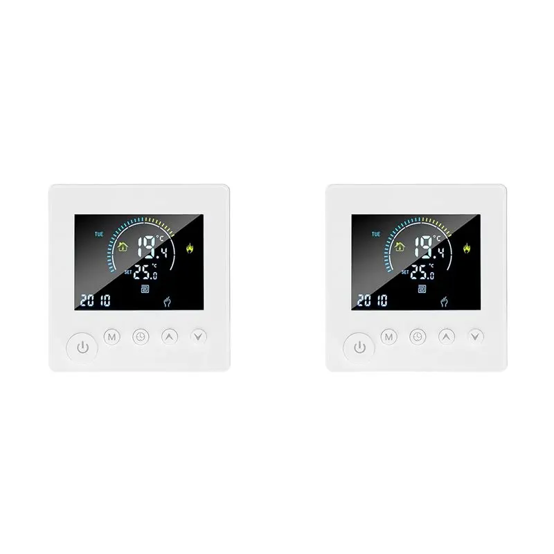 

【NEWLY】2X TUYA Wifi Thermostat Temperature Controller Water Electric Floor Heating TRV 3A Digital LCD Display Wall Mounted
