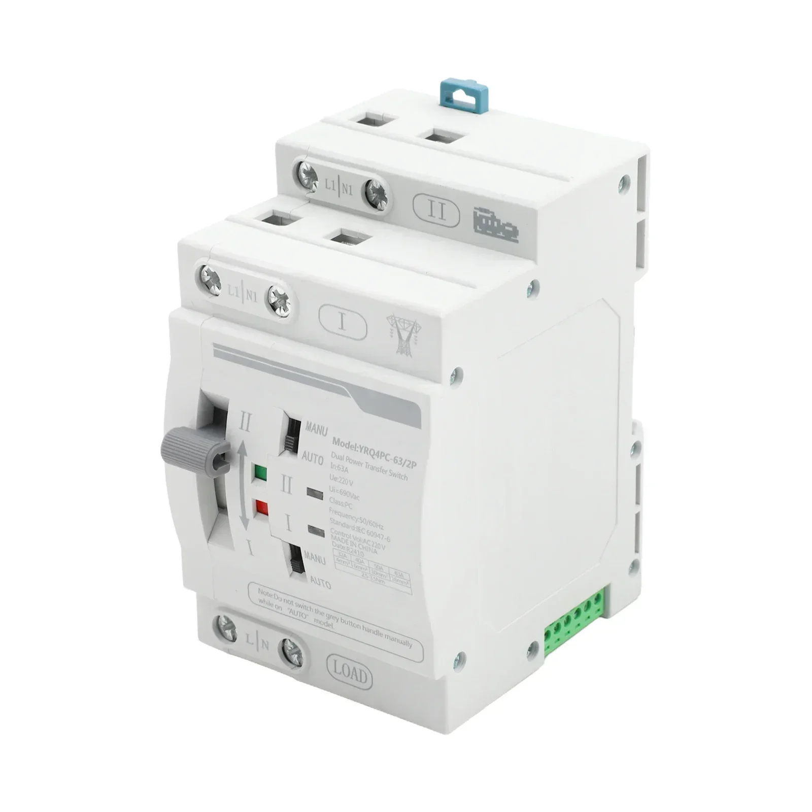 

1 PC Electrical Transfer Switch Dual Power Automatic Transfer Switch 63A 220V For ATS Switches 2P For Generator Electrical Parts