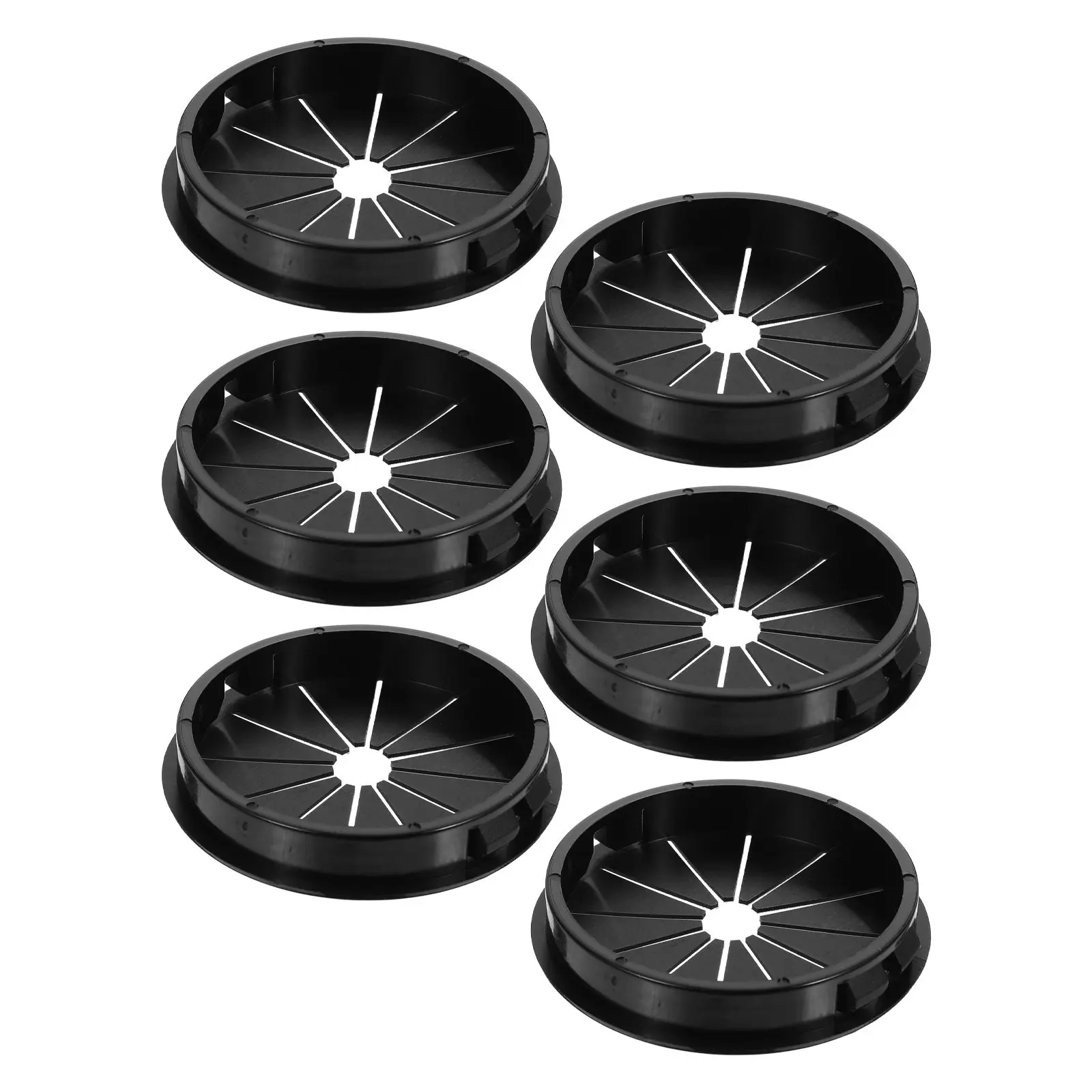 6Pcs Round Cable Grommet Petal Shape Desk Wire Hole Cover Buckle Type Cord Organizer Sleeves Desktop Cable Protector for Office