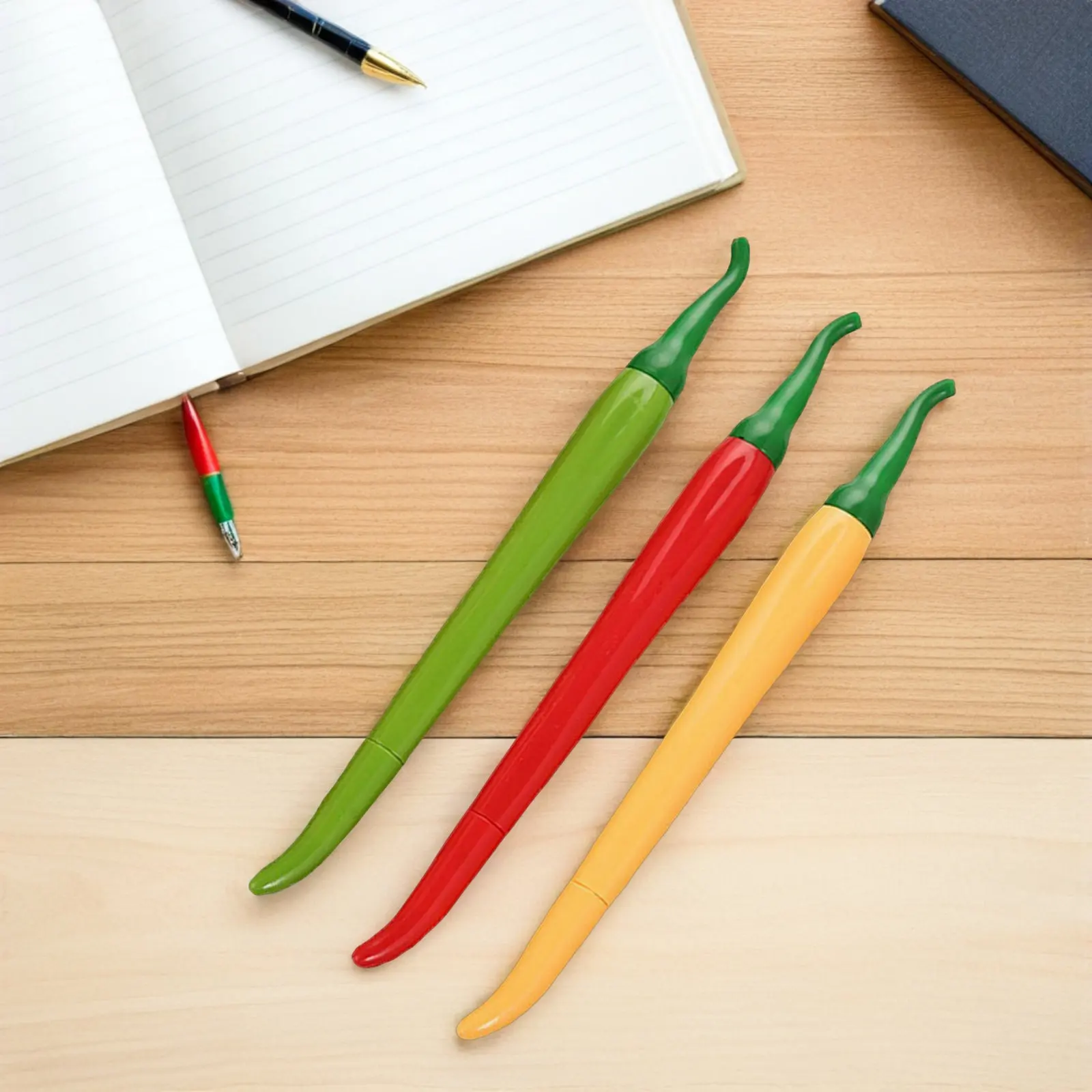 

18Pcs Chili Shaped Gel Pens Fine Tip Smooth Writing Comfort Grip for Students Kids Office School Journaling Crafting Drawing
