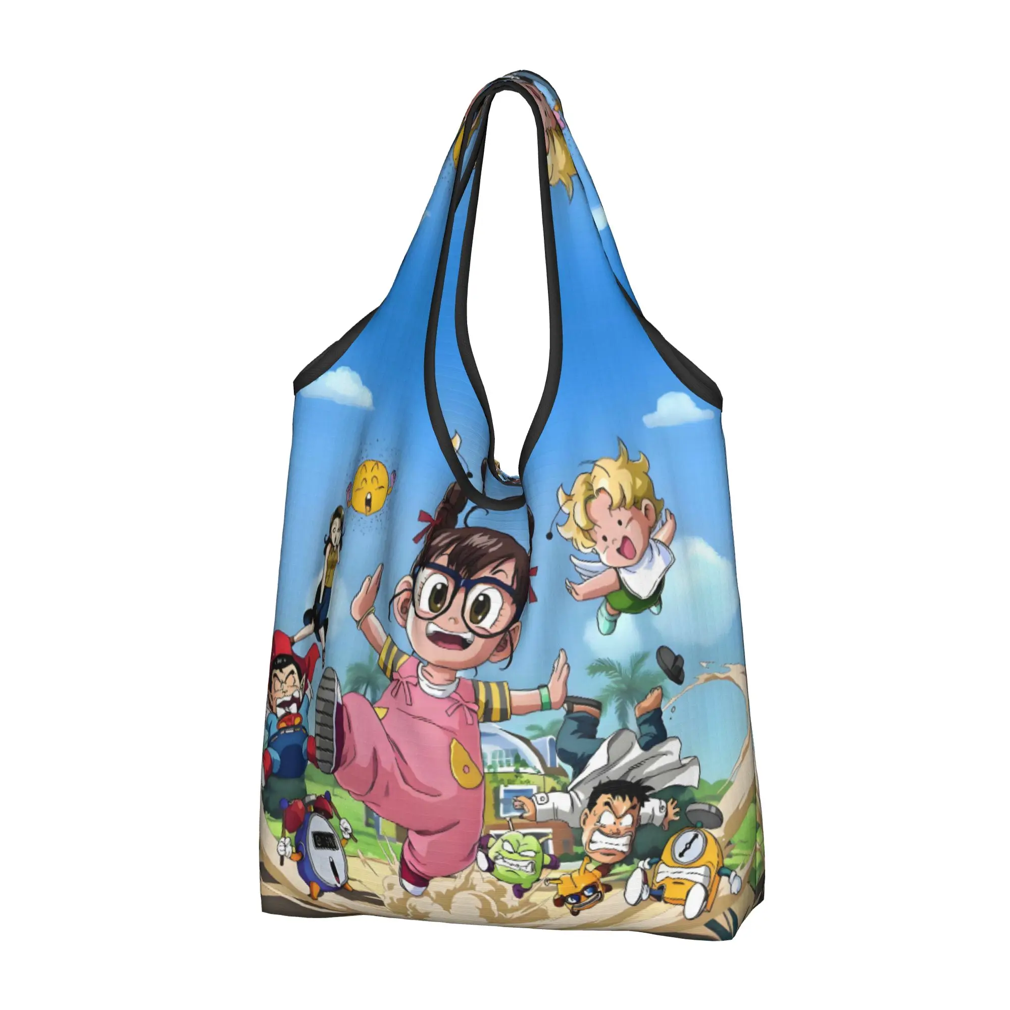 Arale Norimaki Dr Slump  Groceries Shopping Tote Bag Women Cute Anime Cartoon Shoulder Shopper Bag Big Capacity Handbags