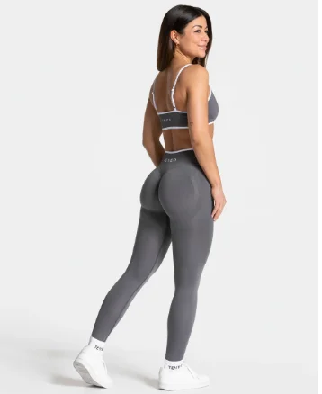 Te Logo Damen Nahtlose Hochtaillierte Po-Lifting Yoga-Leggings Schnelltrocknende Fitnesshose für Gym, Laufen und Pilates