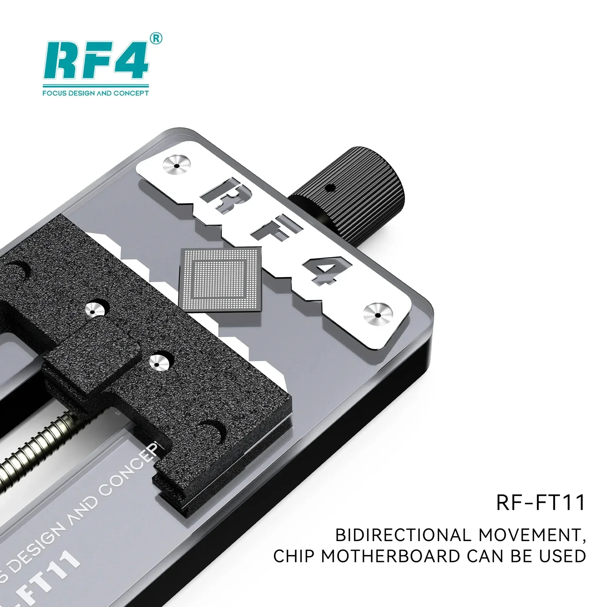 RF4 RF-FT11 สามการ์ดคงที่ PCB ผู้ถือติดตั้งชิป IC บัดกรีสามแกน Clamp สําหรับโทรศัพท์แล็ปท็อปแท็บเล็ตซ่อมเมนบอร์ด