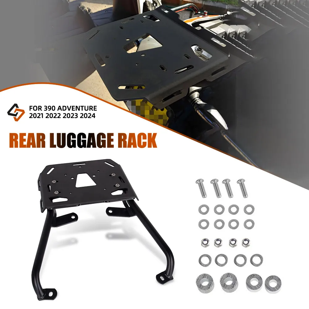 

For 390 ADVENTURE Motorcycle Rear Luggage Rack Tie Down Cargo Top Case Rear Carrier Support Bracket 390Adv 2021 2022 2023 2024