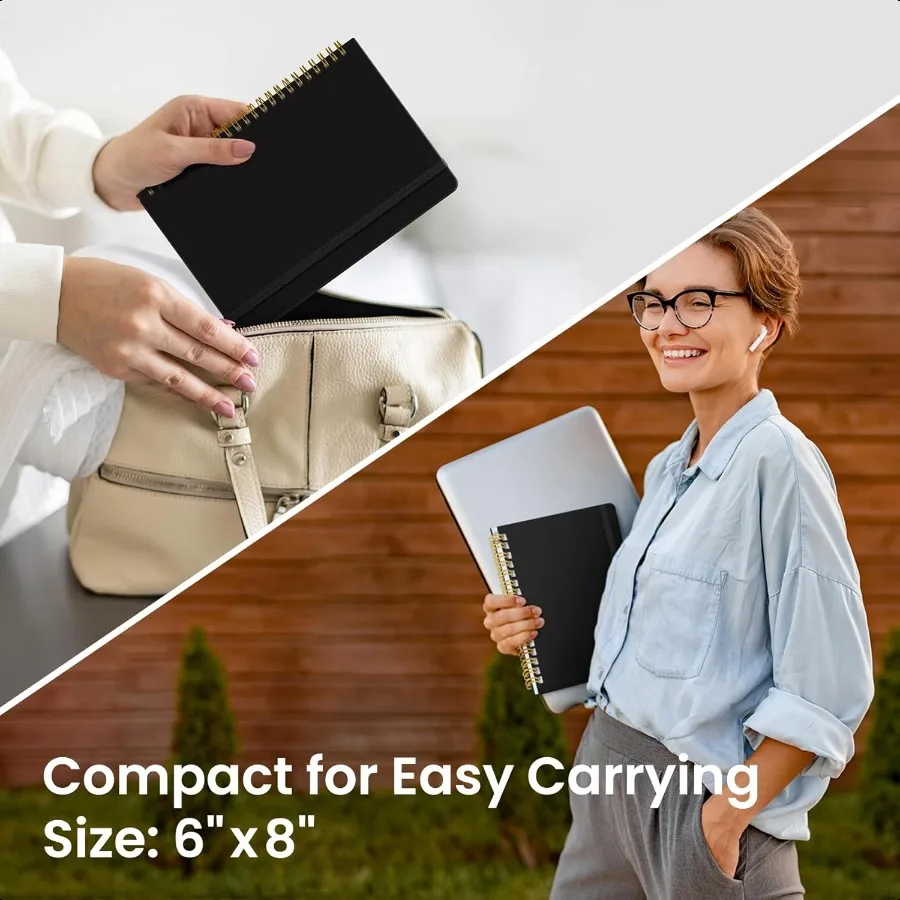 Liniertes Spiral-Tagebuch-Notizbuch für Damen und Herren, 140 Seiten, College-Notizbuch mit liniertem Hardcover für die Arbeit, Notizen machen, Tagebücher zum Schreiben