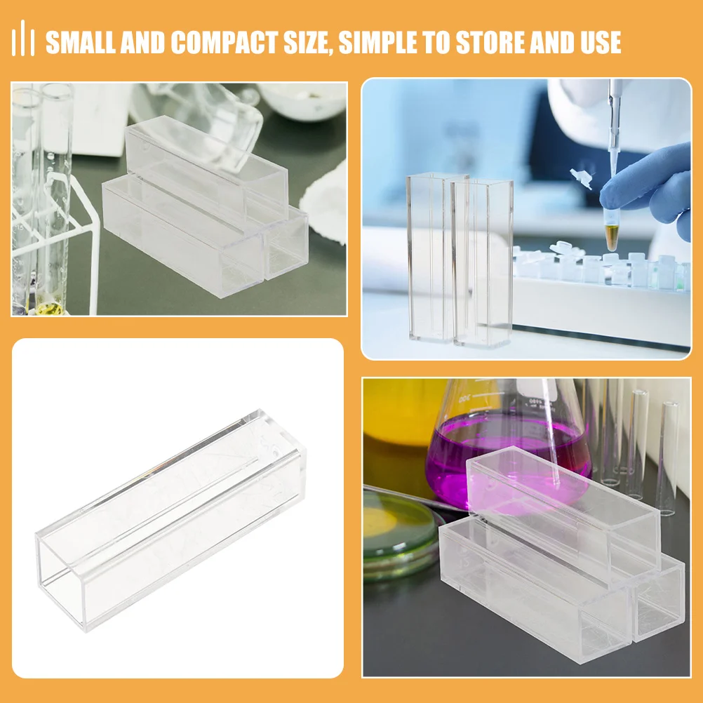 

8 Pcs Plastic Cuvette Transparent Cuvettes Lab for Experiment Precise Precision Laboratory