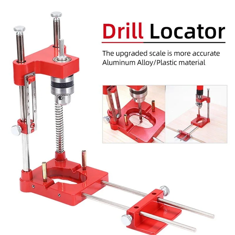 ABKP-Localizzatore per trapano per la lavorazione del legno Maschera di perforazione Supporto per localizzatore di punzoni Guida per trapano Dispositivo Posizionatore di scala Maschera per tasselli