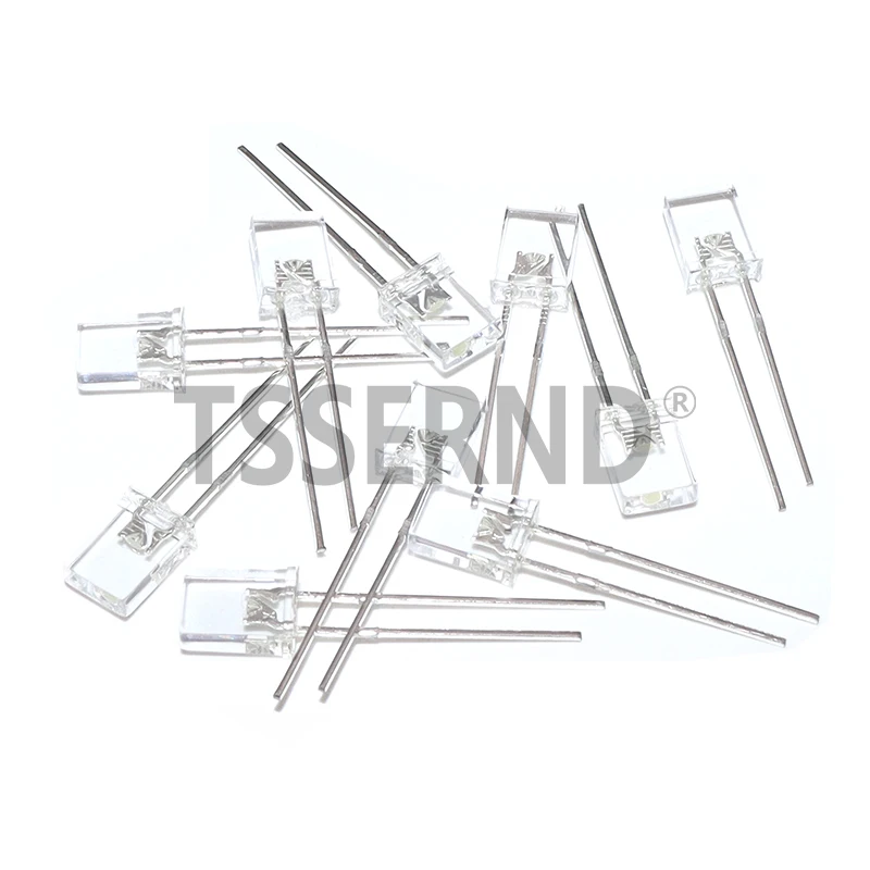 100PCS 2*5*7mm Square 2X5X7 LED Diode Red Yellow Green Blue White LED Light-emitting Diode 2X5X7mm Diodes for DIY Electronic
