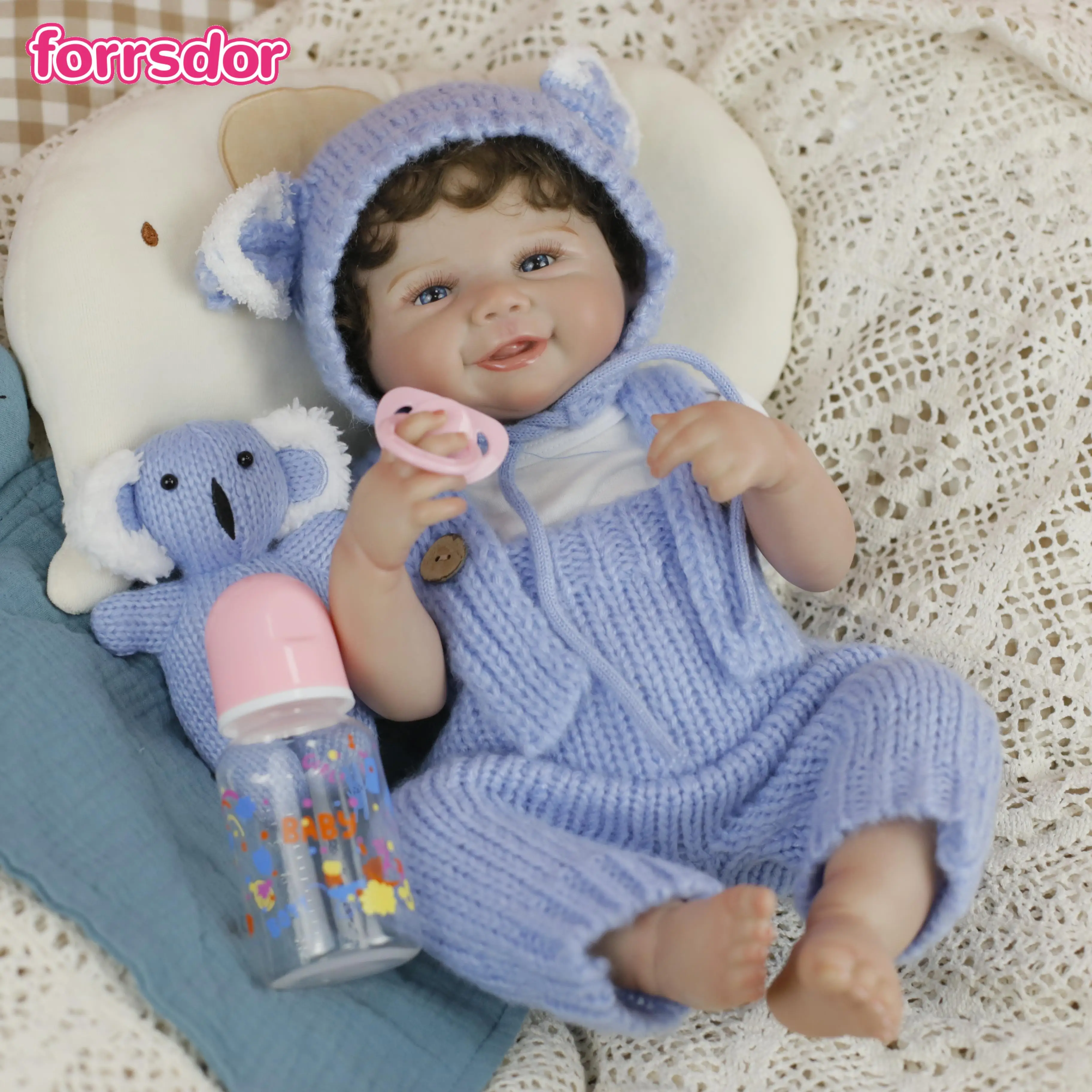 

Lifelike 48CM Reborn Girl Dolls Full Vinyl Body Girl High Quality Hand-Painted with Visible Vein Collectible Doll for Child Gift