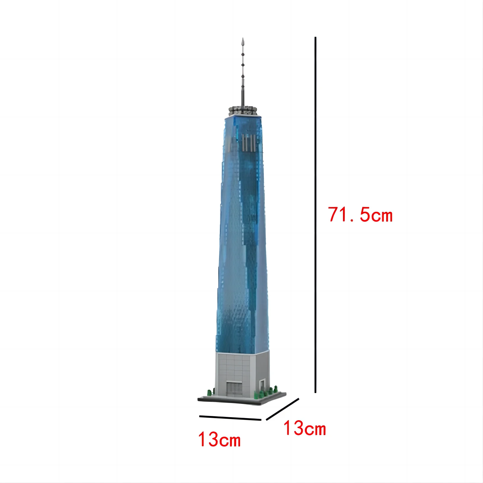 MOC-159549 World Trade Center Building 1:800 street view building small particle assembled building block toy model