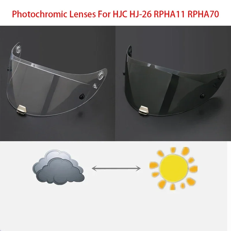 عدسات فوتوكروميك خوذة درع عدسة لـ HJC HJ-26 RPHA11 RPHA70
