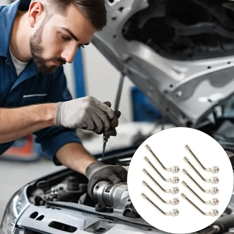 

10 шт. 120-градусные клапаны для грузовиков, стержни для 22,5 24,5 дюймов, медные диски, прямая посадка TR545D, замена D7YA