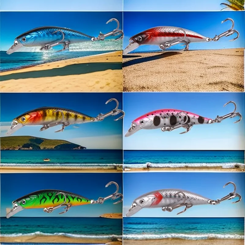 

SGYAO-Minnow Sinking Fishing Lure, маленькая жесткая приманка, 60 мм, 6,7 г, искусственная мини-приманка для плавания, Pescar