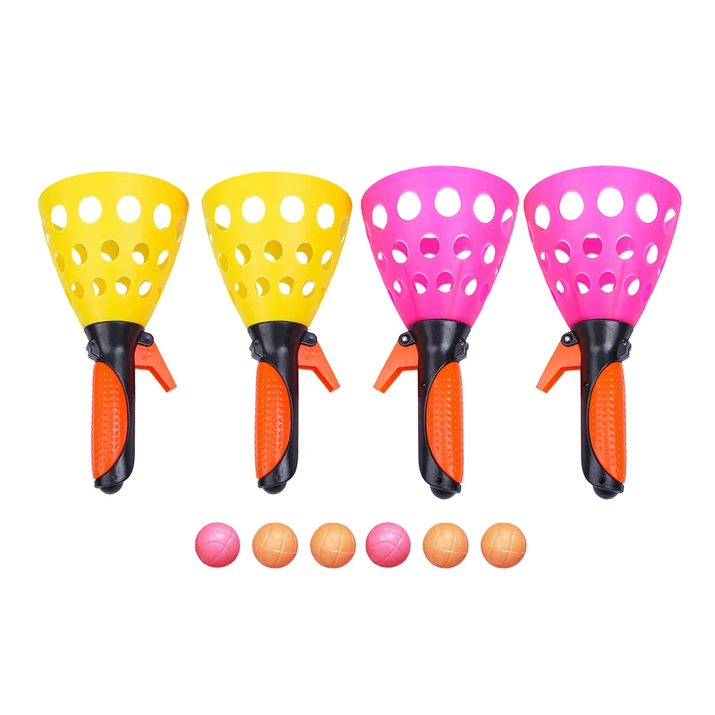 

2 Pairs Children's Launch Ball Catch Toss Kid Backyard Outdoor Games for Families Tossing Lawn Kids Boy