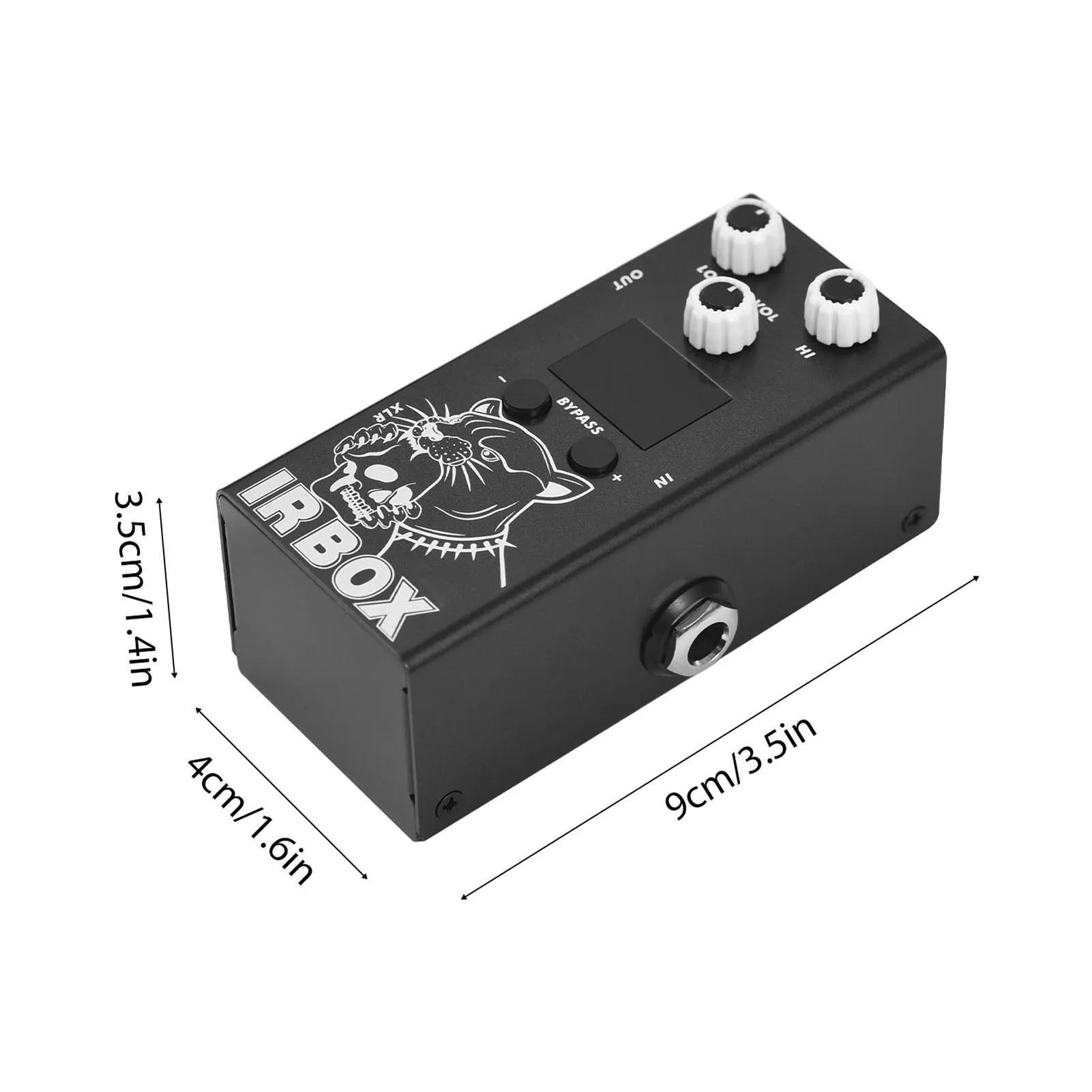 M-VAVE Pedale effetti IR Box per chitarra con cabina IR Armadi di risposta impulso Simulatore di altoparlanti Porta di uscita XLR DC 9V 6,35mm per basso