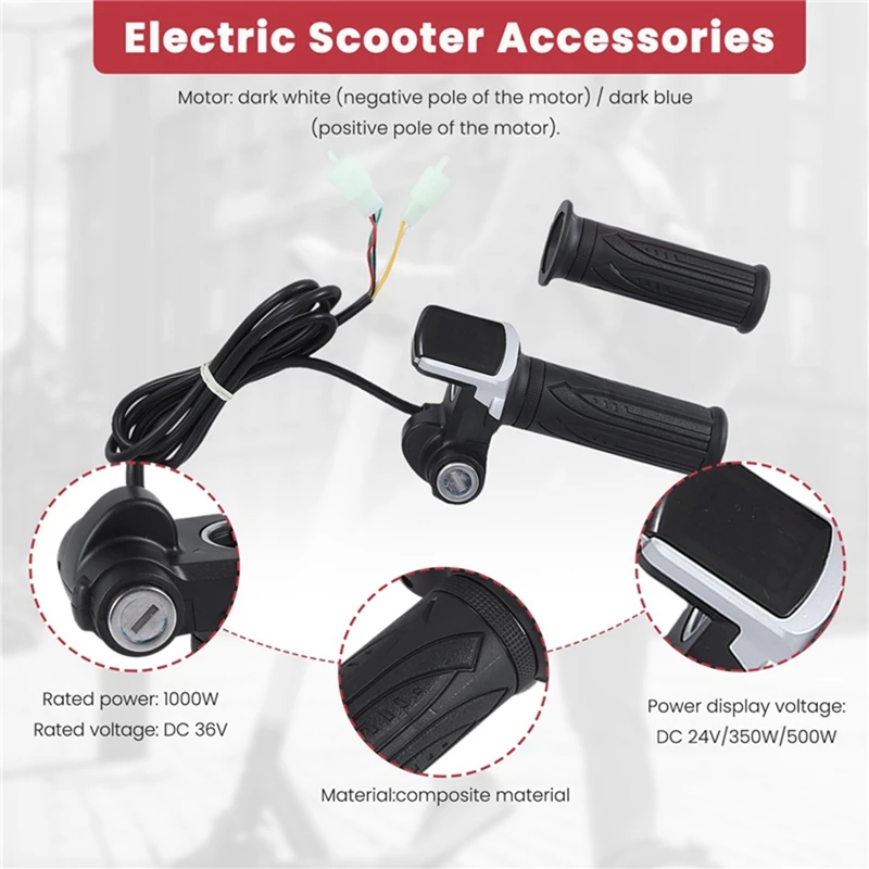 36V 1000W Electric Scooter Brushed Controller Motor+Throttle Twist Grip Kit Spare Parts For Electric Scooter Bicycle E-Bike