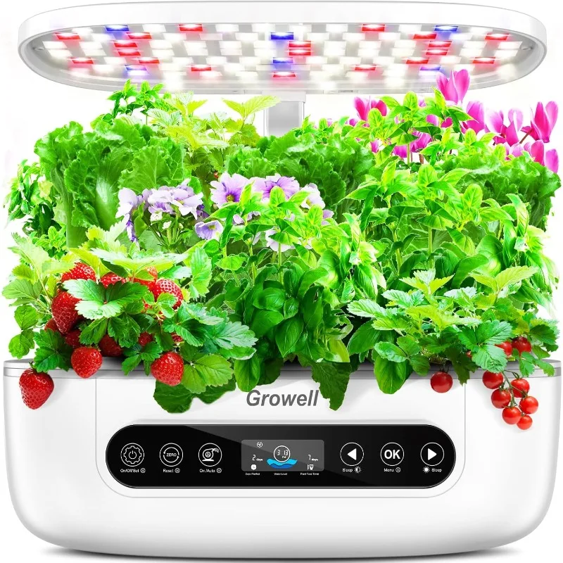 

Hydroponics Growing System 12 Pods, Smart Herb Garden with 96 38W LED Grow Lights