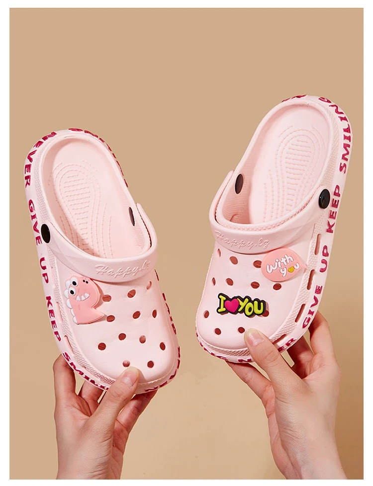 

Женские тапочки с дырочками, летние сандалии-сумки, оптовая продажа, дышащие полые пляжные сандалии для пар с большой головкой, мужские сандалии