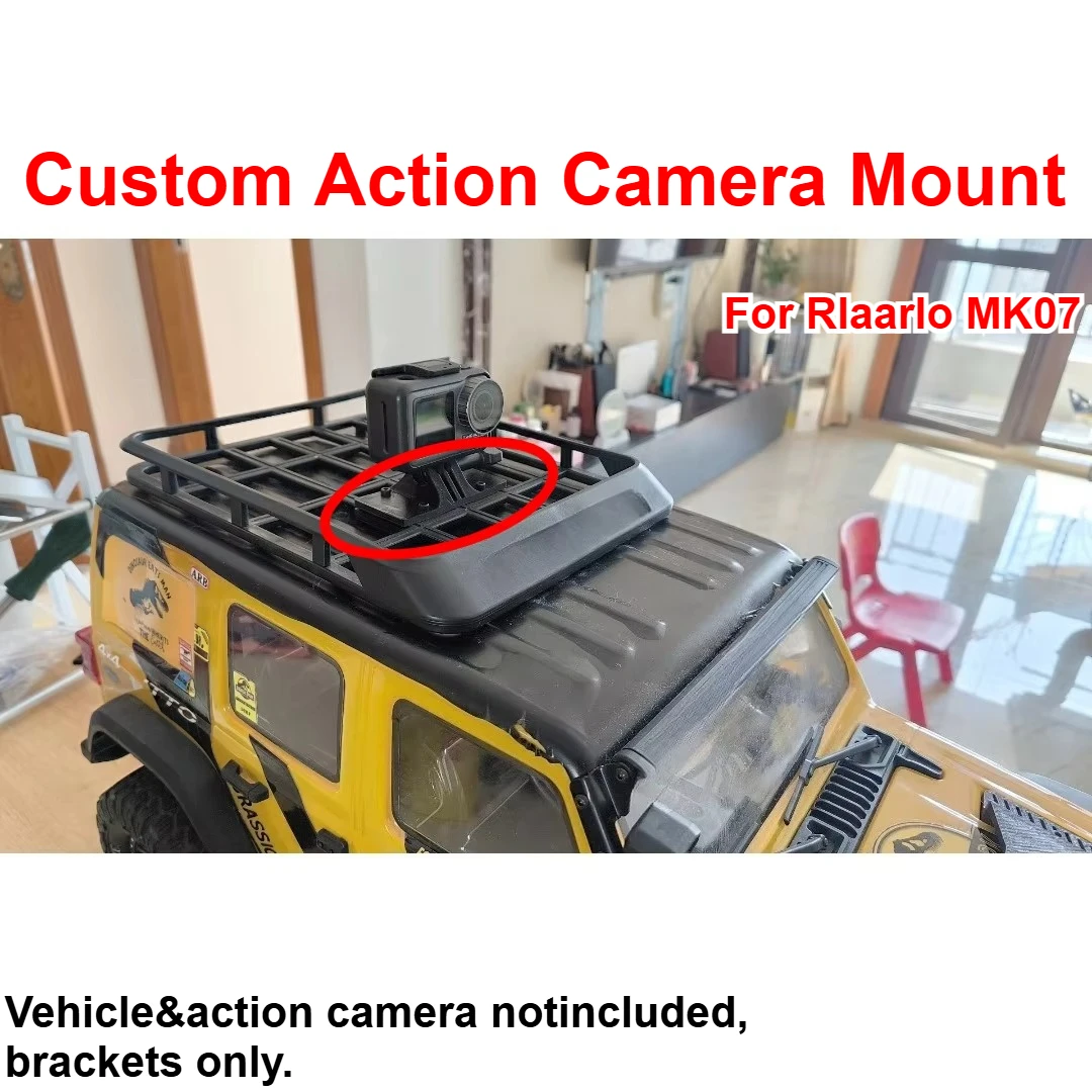 1/7 RC Crawler Action Camera Mount For Rlaarlo MK07 Custom Model Number Decorative Styling Parts Decor Upgrade Hobby Accessories