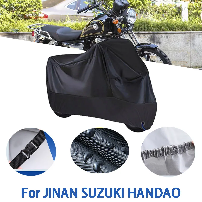 

Полные чехлы для мотоцикла JINAN SUZUKI HANDAO, автомобильные чехлы на открытом воздухе, защита от солнца, пыли, без ушей, утолщенные оксфордские чехлы, аксессуары
