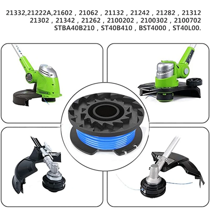 3Pack String Trimmer Replacement Spool Line 29252 29092 For Greenworks 20V 24V 40V 80V Weed Eater Cordless Trimmer