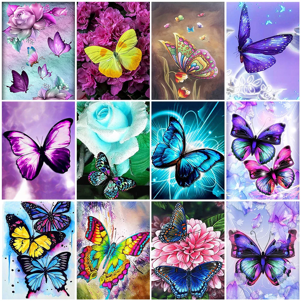 

Diamond Painting Butterfly Home Decor Full Drill Square Embroidery Rhinestone Picture Diamont Handcraft Cross Stitch Kit Gift