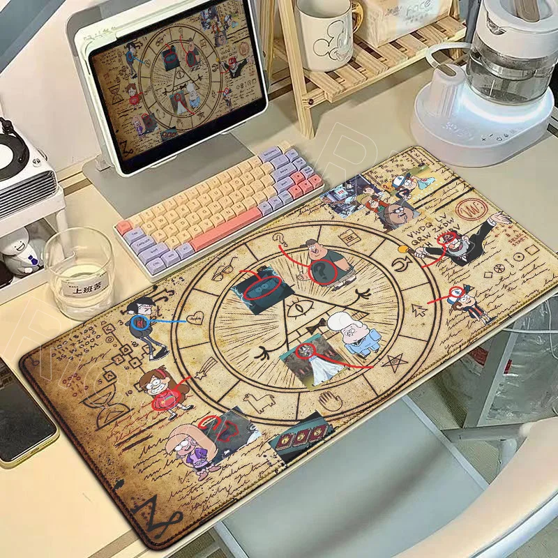 

New Bill Cipher Anime Mouse Pad Gravity Fall Mousepad Company Table Pads Carpet Mice Mat 900x400 Desk Protector Rubber Mousepads