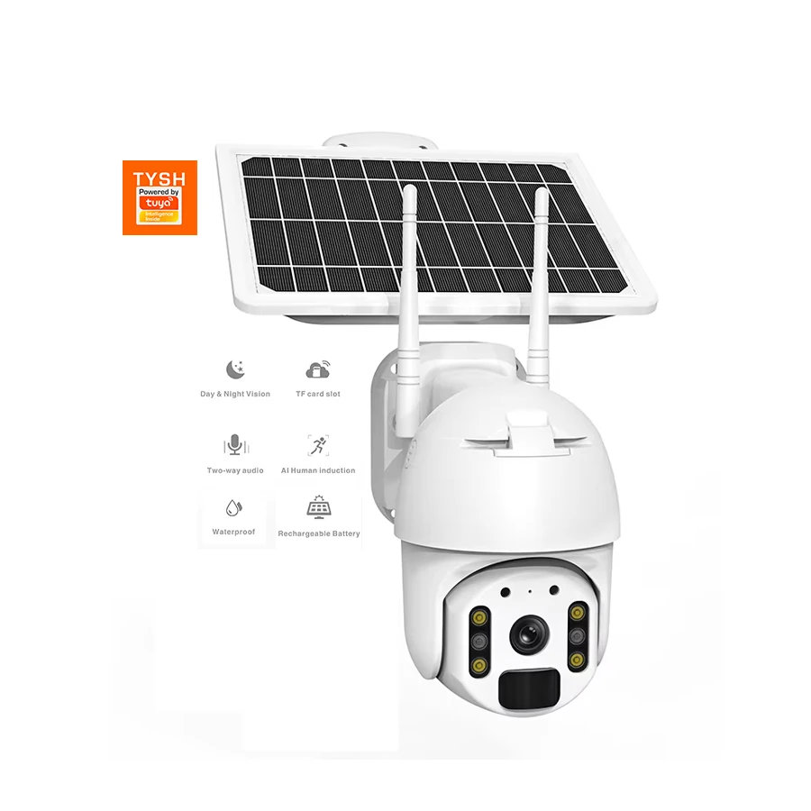 Outdoor Ptz Night Vision Wifi Solar Power Camera 1080p Cctv Wireless Security Ip Battery Camera 4g Sim Card