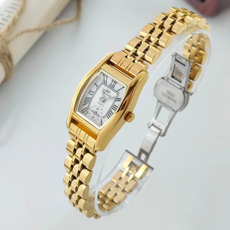 Повседневные женские часы Bee Sister с маленьким циферблатом, модные женские наручные часы, кварцевые кожаные женские часы со стальным ремешком