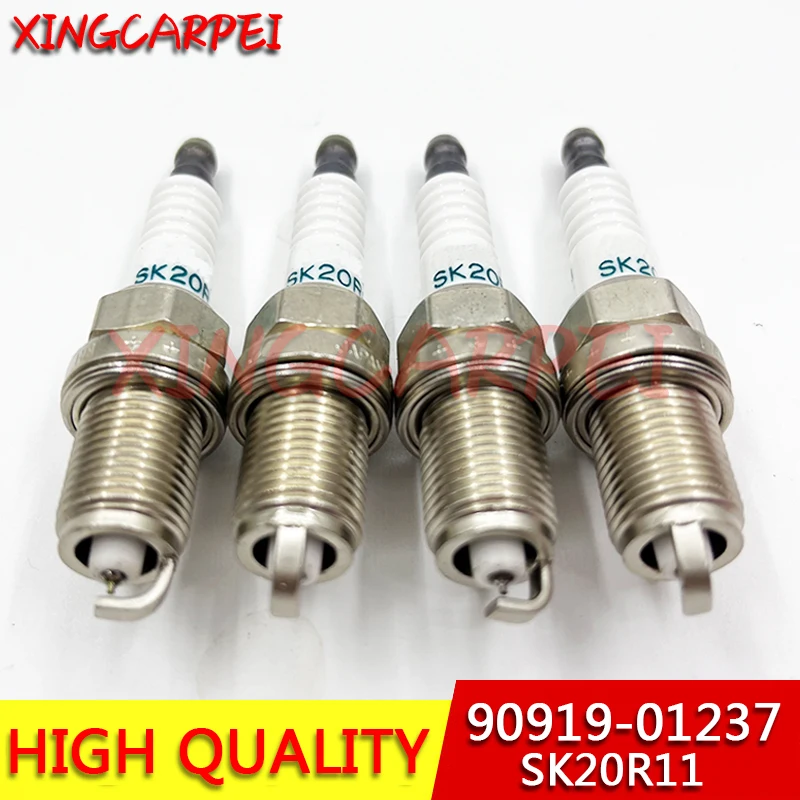 4pcs 90919-01237 SK20R119091901210 9091901237 Iridium Spark Plug For HONDA K6RTIP Auto Part