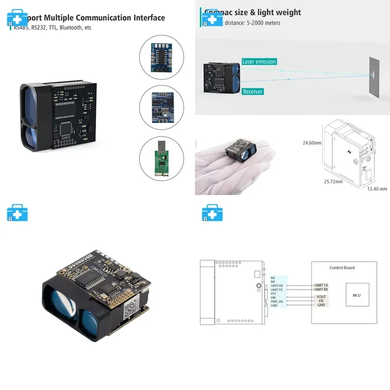2000 Meters LRF Module Long Range Rangefinder Sensor for TOF Range Finder Module with RS485 Port