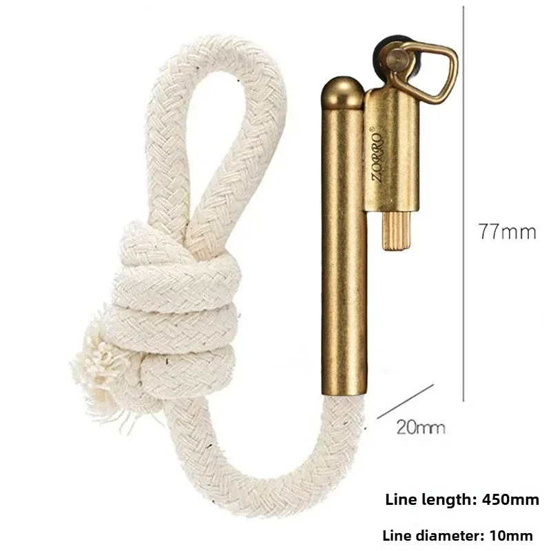 ZORRO Brass Kerosen Lighter Vintage Grinding Wheel Ignition Outdoor Stable Camping Survival Stable Fire Source Essential Gadget