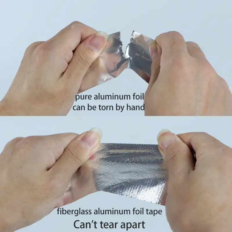 Fiberglass Cloth Aluminum Foil Tape High Temperature Resistant  Waterproof Tape Sun Protection Range Hood Flame Retardant - Image 5