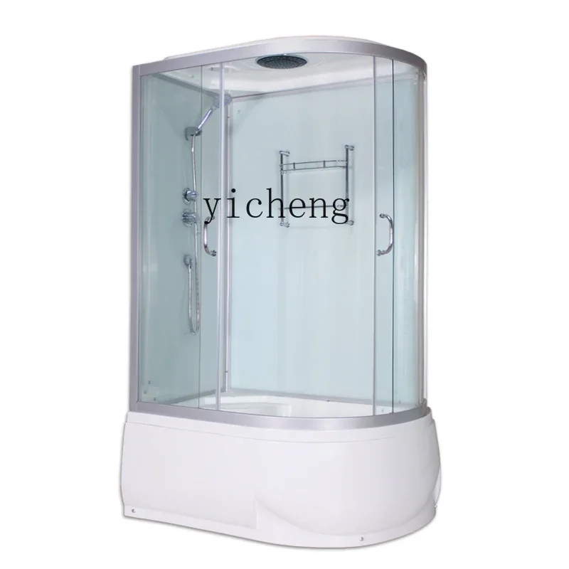 HSN integral shower  steam sauna room L-shaped room tempered glass bath back plate bath room