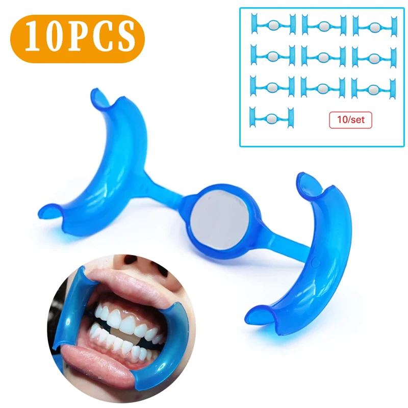 

10PCS M Type Mouth Opener With Mirror Cheek Lip Retractor Expanders Tool Dentist Orthodontic Teeth Whitening Oral Care Tools
