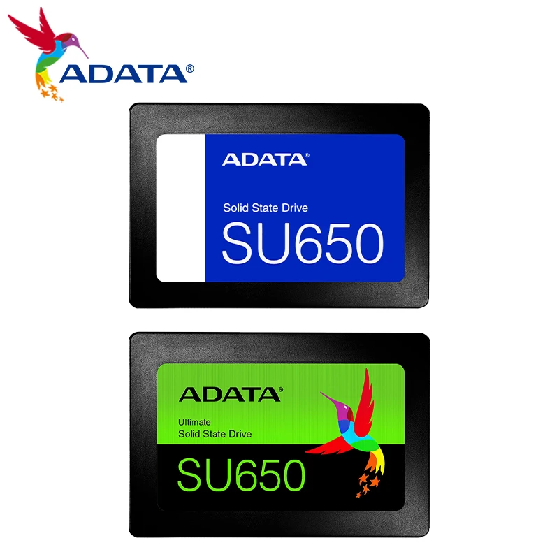 ADATA ภายใน SSD SU650 SATA 256GB 512GB สูงสุด520เมกะไบต์/วินาที SATA3.0 TLC 3D NAND สถานะของแข็งไดรฟ์ SSD สำหรับโน๊ตบุ๊คเดสก์ท็อป