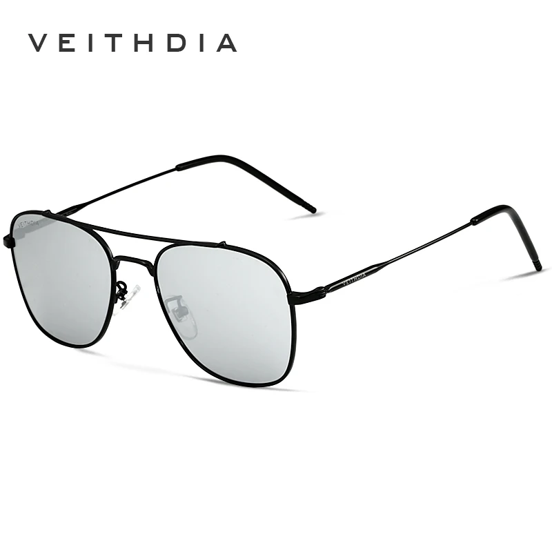 

Брендовые модные солнцезащитные очки VEITHDIA, поляризационные очки с зеркальными линзами UV400, очки в оправе из сплава, очки с цветной пленкой для мужчин и женщин, VF3820A