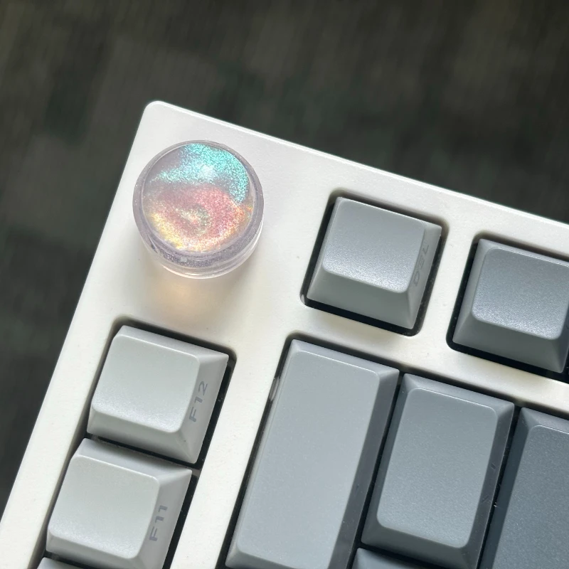 Starlight Transparent Resin Keyboard Knob 6mm NJ80/F75/MK870/AK816 Volume Knob Key for Mechanical Keyboard Gaming Accessories