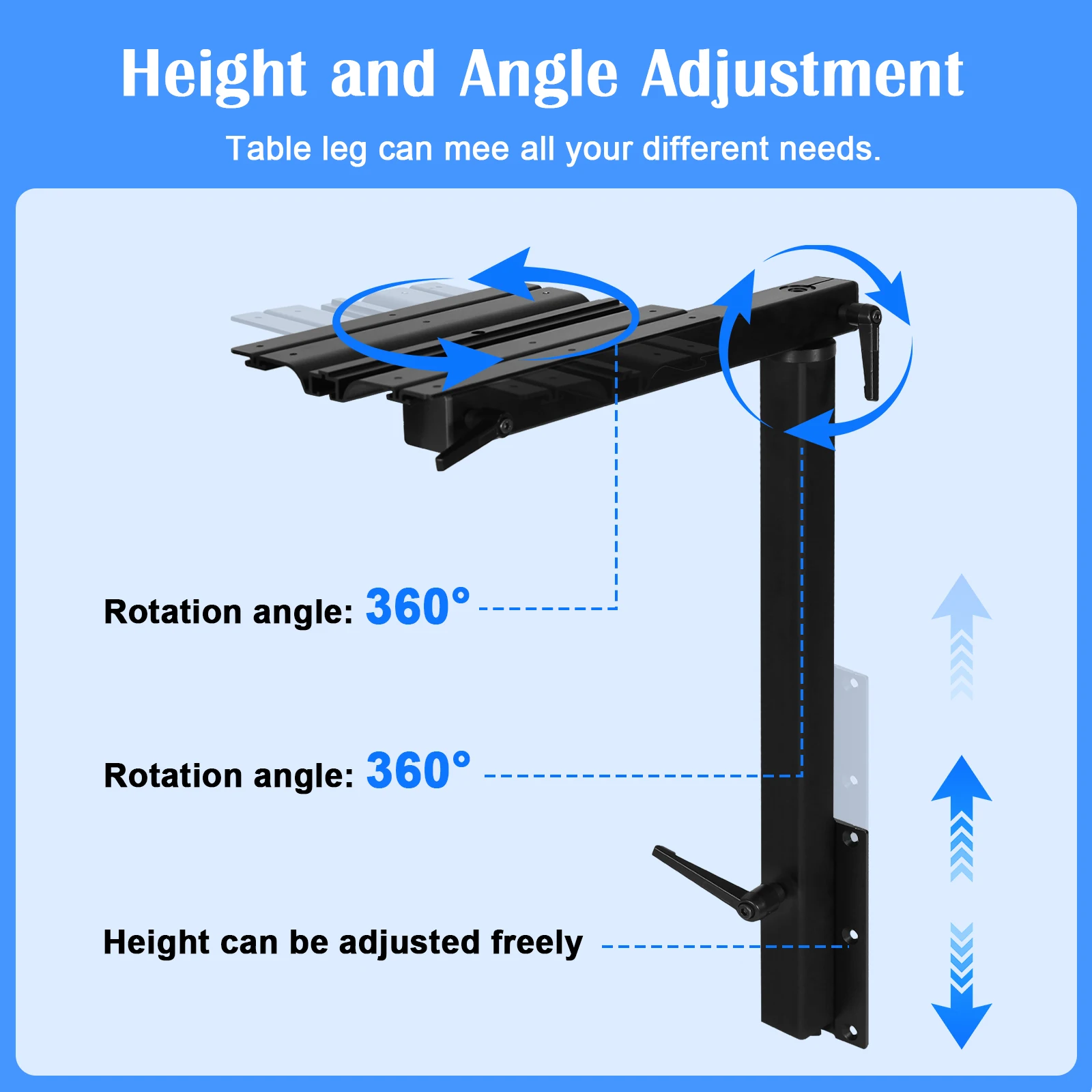 

Регулируемая ножка для стола для автодомов, поворотная на 360 градусов, из алюминиевого сплава, съемная, с регулировкой высоты, кронштейн для стола для автодомов