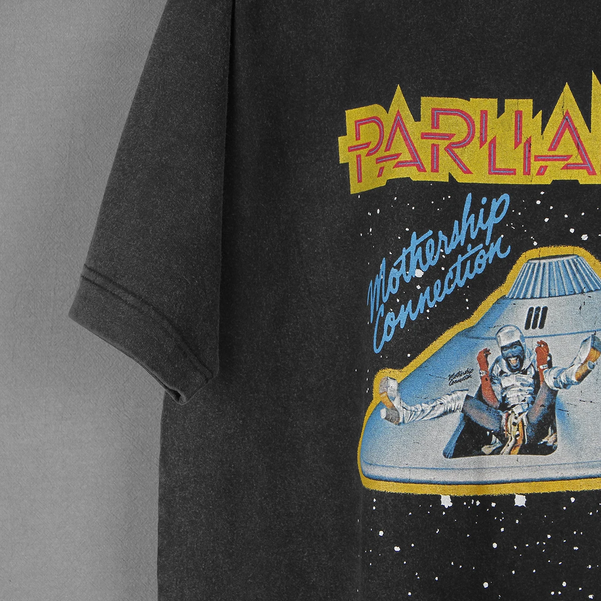 Parliament T-Shirt Mothership Connection P-Funk George Clinton Funkadelic Herbie Hancock Washed Cotton Short Sleeve Shirt