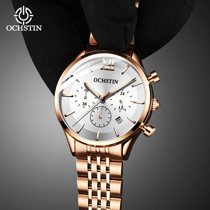 

OCHSTI Hot 2024 Commander Series Leisure Fashion Multi functional Quartz Movement Waterproof Watch Men's Quartz Watch