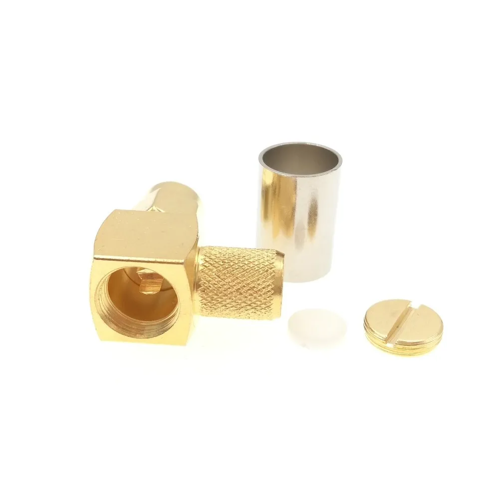Conector SMA macho de ángulo recto para Cable Coaxial RF RG5 RG6 50-5