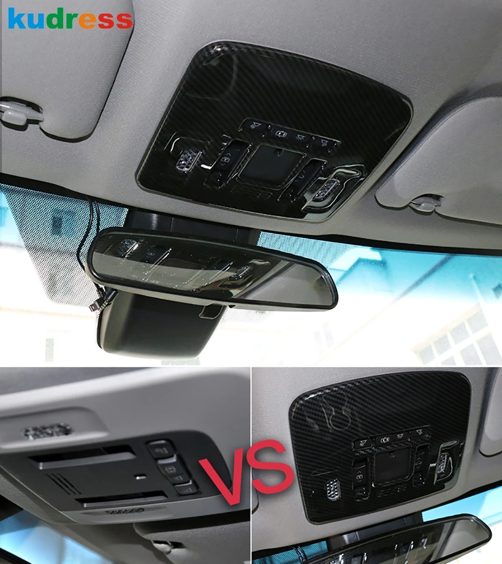 For Toyota Camry 70 2018 2019 2020 Carbon Fiber Car Front Rear Roof Reading Light Lamp Cover Trim Inteiror Molding Accessories