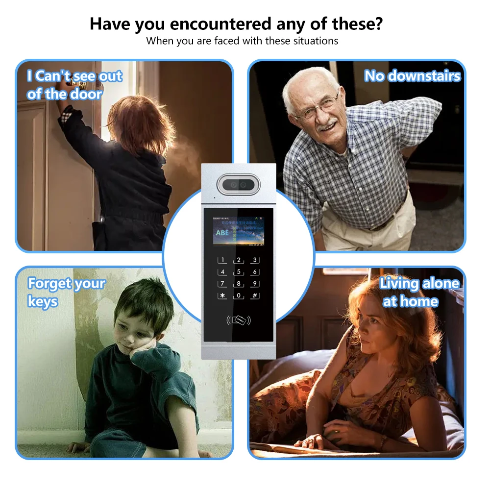 Sistema de intercomunicación Visual, timbre para el hogar, sistema de Control de acceso con reconocimiento facial HD, juego de máquinas inteligentes para interiores