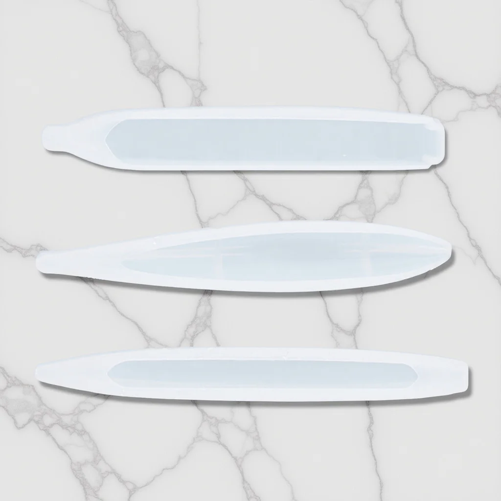 3Pcs Resin Casting Pen Mold Silicone DIY Ballpoint Mold for Epoxy Crafts Smooth Flexible Premium Material Creative Pen Making