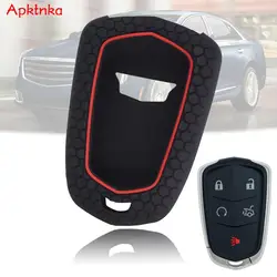 Silicone Car Smart Keyless Key Shell Case Fob Cover Holder Replacement For Cadillac ATS CTS SRX Escalade XTS XT4 XT5 6/7 Button