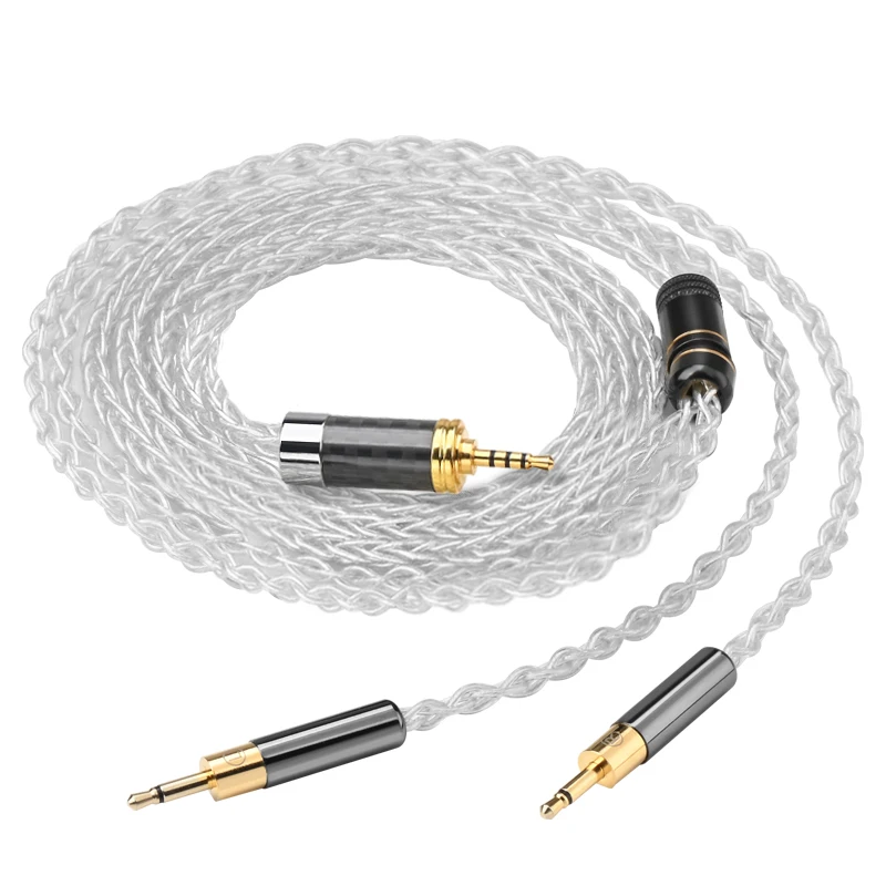 ATAUDIO HiFi-Kopfhörerkabel, Hi-End, 8 Anteile, reiner Silberkern mit vergoldetem Stecker, Kopfhörerkabel für HD700 5