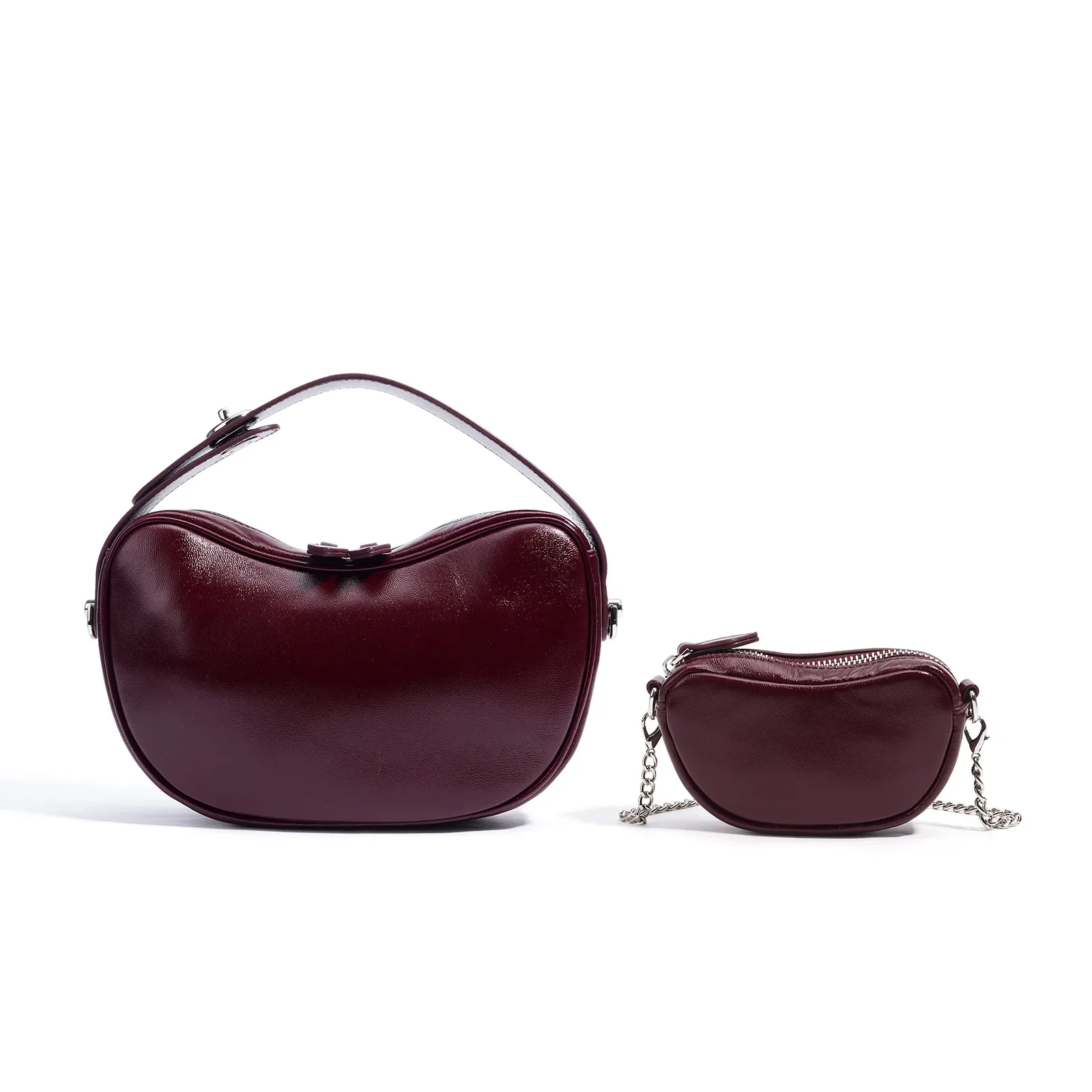 2025, erbsenförmige Lamm-Lammfell-Tragetasche für Damen, handwerkliche Umhängetasche, Boutique, gebogene Silhouette, elegante Luxus-Handtaschen