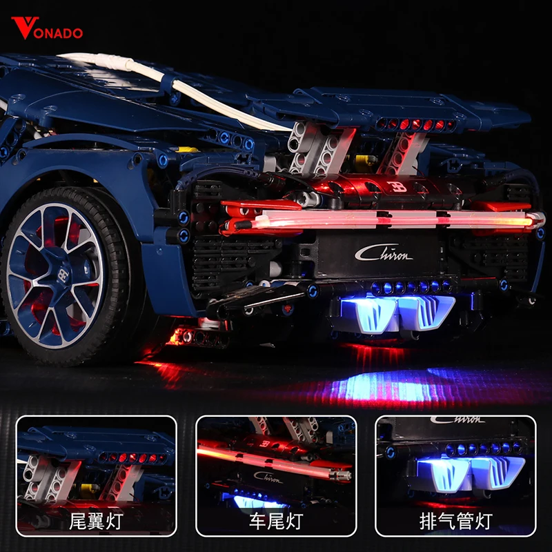 DIY LED Light Kit For LEGO 42083 Hypercar (Only LED Light,Without Blocks Model)